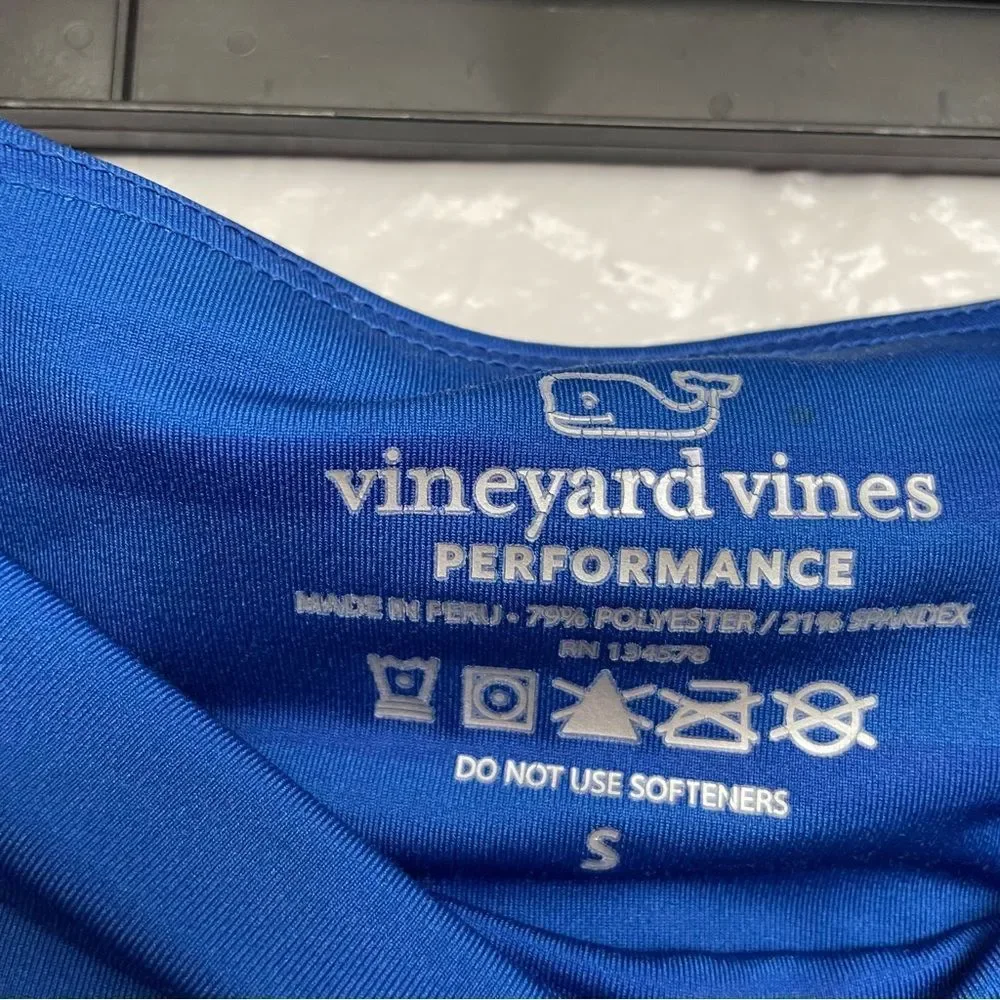 Vineyard Vines Dip Dye Ombre Striped Performance Leggings Royal Ocean Blue - Picture 3 of 4